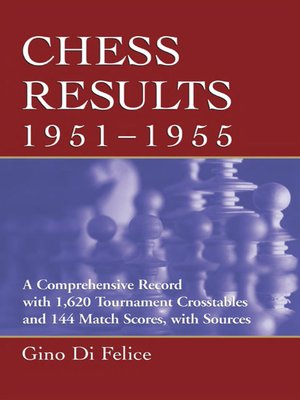cover image of Chess Results, 1951-1955